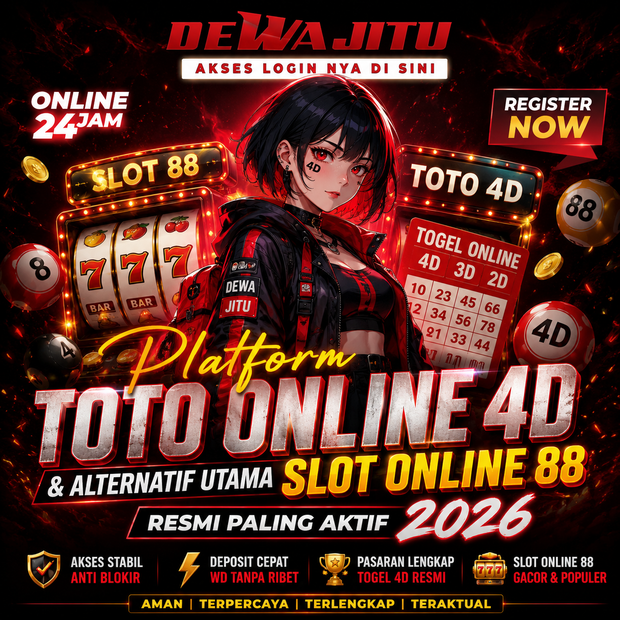 DEWAJITU - Platform Toto Online 4D & Alternatif Utama Slot Online 88 Resmi Paling Aktif 2026 by Hey siriusly